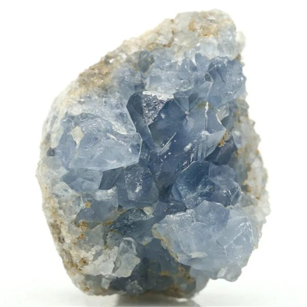 Celestite Geode Natural Crystal Quartz Stone Geomantic Omen Healing Mineral Rock Home Decor Blue Crystal Hole