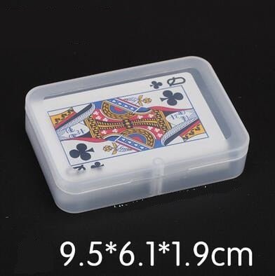 2pcs Transparent plastic boxes playing cards container PP storage case packing poker bridge box for small pokers set   Game related