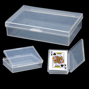 2pcs Transparent plastic playing cards container PP storage case packing poker bridge box for small pokers set   Game related