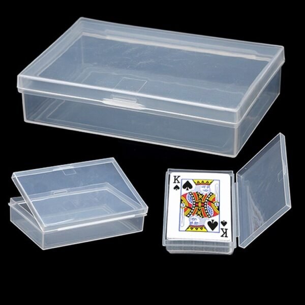 2pcs Transparent plastic playing cards container PP storage case packing poker bridge box for small pokers set   Game related