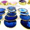 Magicun Crystal~2pcs per lot Agate slice European coasters jade stone agate slice Natural agate slices coaster
