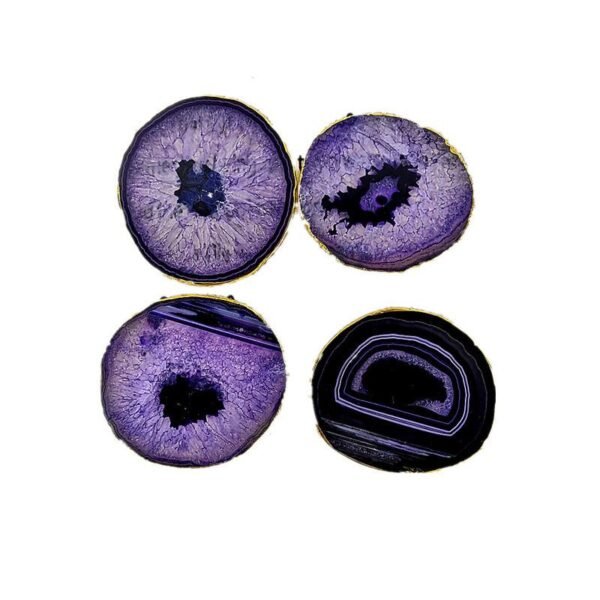 Magicun Crystal~2pcs per lot Agate slice European coasters jade stone agate slice Natural agate slices coaster