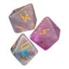 3 Pcs 8-Sided Rune Dice Resin Assorted Polyhedral Dices Set Divination