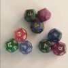 3 pcs 12 sides D12 Polyhedral Dice Astrological Creative tarot Dices Set Board game Divination Dice for EZ Constellation Games