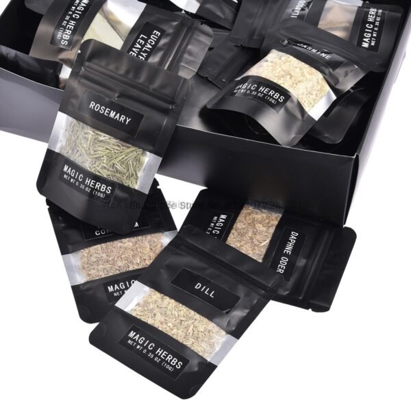 30 Herbs Witchcraft Kit Dried Herb Kit with Crystal Spoon Witchcraft