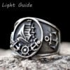 NEW Men's 316L stainless steel Viking biker ship's anchor Ring For Men fashion Chic Fancy Halloween Jewelry free shipping