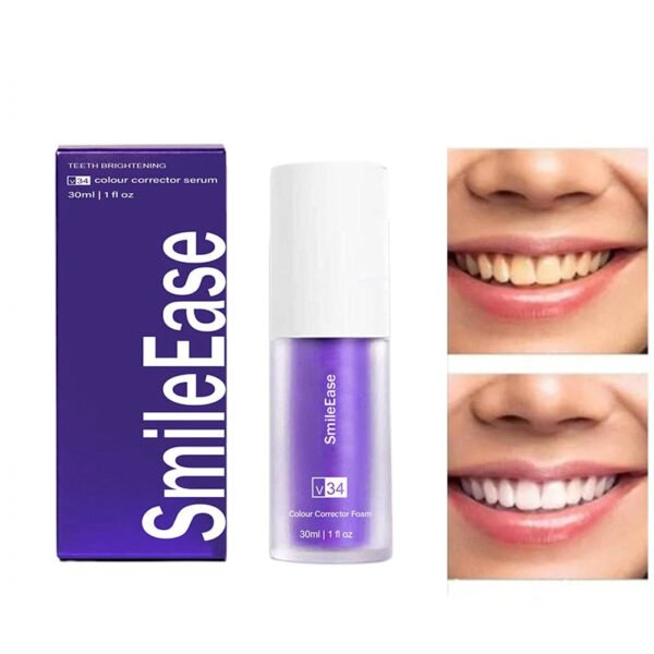 30ml New V34 Purple Whitening Fresh Breath Brightening Toothpaste Remove Stains Reduce Yellowing Care For Teeth Gums Oral Care