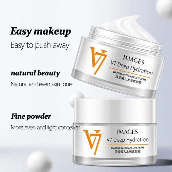 Lazy Concealer Cream Beauty V7 Natural Nude Makeup Instant Whitening Moisturizing Cream Vitamin H Nourish Skin Care Product 50g