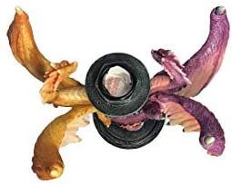 Magic  Collection~Flying Dragons Candlestick Candle Holder 8 inches Tall Celtic Cross with Stand Gothic