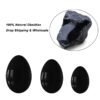 Obsidian Yoni Egg Set – Black Obsidian Crystal Yoni Eggs for Vaginal Muscle Tightening and Postpartum Recovery
