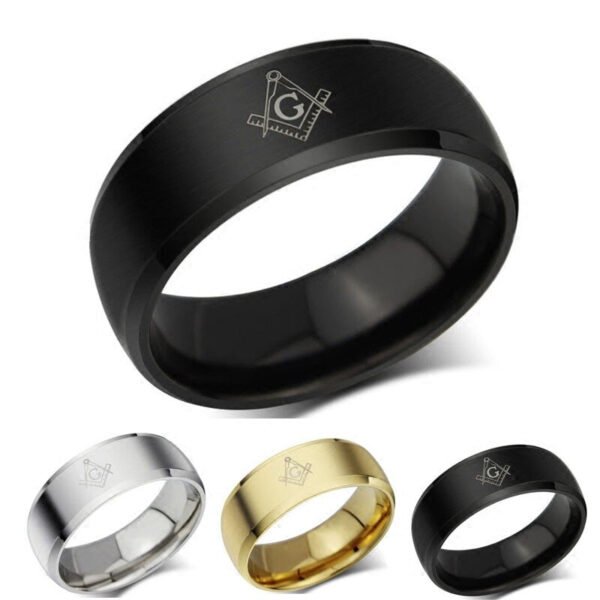 Magic Ring~316L  AG Masonic RING Titanium Ring Men Stainless Steel Jewelry