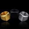 Magic Ring~316L  Fashion Simple Style Black Square Ring Classic Ring Wedding Engagement Jewelry