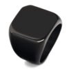 Magic Ring~316L  Fashion Simple Style Black Square Ring Classic Ring Wedding Engagement Jewelry