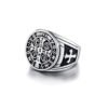 Magic Ring~316L  Men Women Stainless Steel Black Gold Armor Shield Knight Templar Crusade Cross Signet Male Ring Medieval Signet
