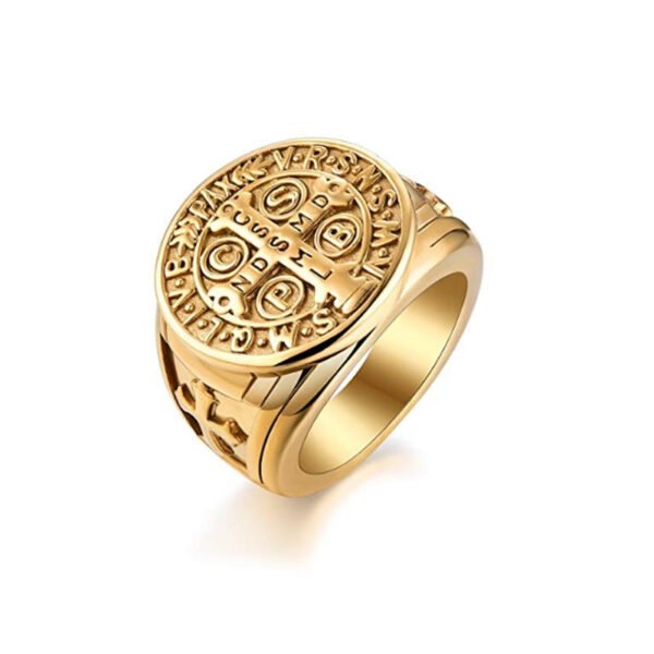 Magic Ring~316L  Men Women Stainless Steel Black Gold Armor Shield Knight Templar Crusade Cross Signet Male Ring Medieval Signet