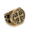 Magic Ring~316L  Men Women Stainless Steel Black Gold Armor Shield Knight Templar Crusade Cross Signet Male Ring Medieval Signet