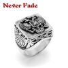 Magic Ring~316L  Men's Signet Ring Russian Empire Double Eagle Rings For Male Punk Gold Color Arms Of The Russian Big Ring
