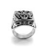 Magic Ring~316L  Men's Signet Ring Russian Empire Double Eagle Rings For Male Punk Gold Color Arms Of The Russian Big Ring