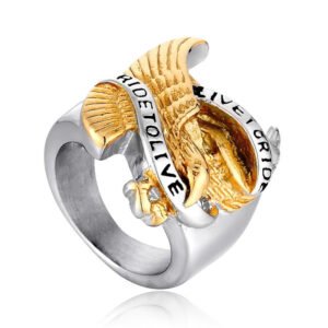 Magic Ring~316L  Punk Rock Eagle Ring Gold-Color Stainless Steel Party Ring