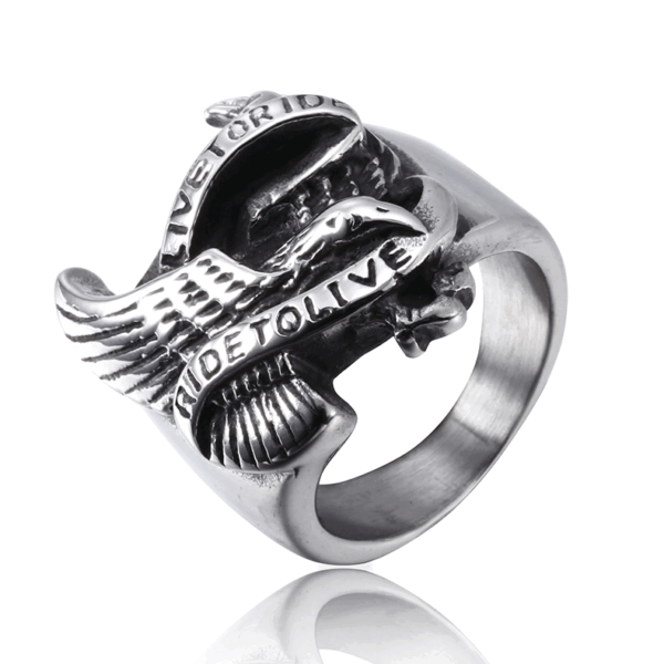 Magic Ring~316L  Punk Rock Eagle Ring Gold-Color Stainless Steel Party Ring