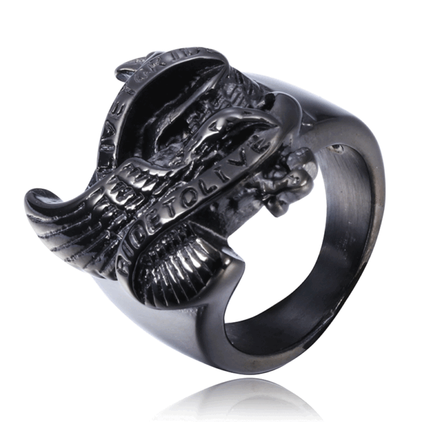 Magic Ring~316L  Punk Rock Eagle Ring Gold-Color Stainless Steel Party Ring