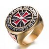 Magic Ring~316L  Ranzwal Punk Rock Crusader Cross Stainless Steel Rings for Men Knight Templar Ring Jewelry US SIZE 7~13
