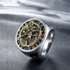 Magic Ring~316L  Size 7 To Size 15 Men Boy Stainless Steel Cool Cross Saint Michael Protect US Silver Big Ring Newest HF499