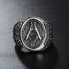 Magic Ring~316L Never Fade Vintage Men Masonic Rings Quality Stainless Steel Titanium Punk Rings HF031