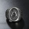 Magic Ring~316L  Vintage Men Masonic Rings Quality Stainless Steel Titanium Punk Rings HF031