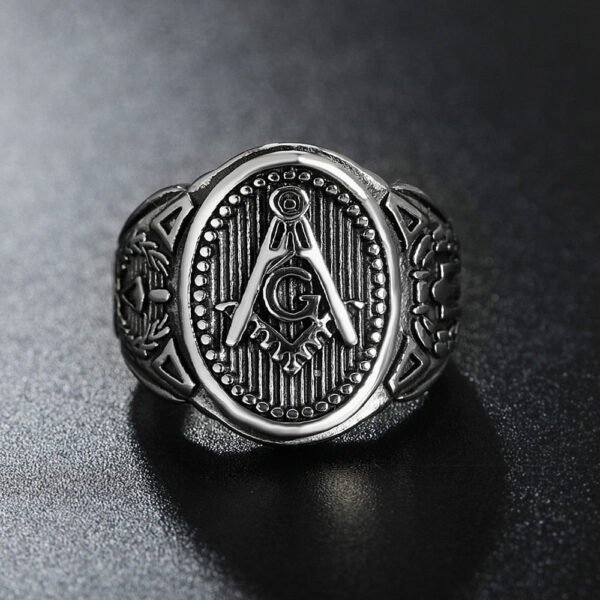 Magic Ring~316L  Vintage Men Masonic Rings Quality Stainless Steel Titanium Punk Rings HF031