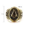 Magic Ring~316L  Vintage Men Masonic Rings Quality Stainless Steel Titanium Punk Rings HF031