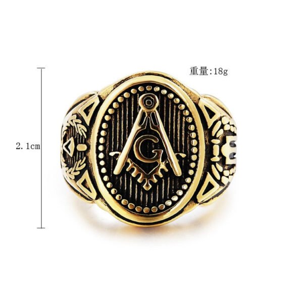 Magic Ring~316L  Vintage Men Masonic Rings Quality Stainless Steel Titanium Punk Rings HF031