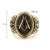 Magic Ring~316L Never Fade Vintage Men Masonic Rings Quality Stainless Steel Titanium Punk Rings HF031