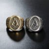 Magic Ring~316L Never Fade Vintage Men Masonic Rings Quality Stainless Steel Titanium Punk Rings HF031