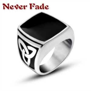 Magic Ring~316L  Vintage Punk Style Titanium Stainless Steel Irish knot Ring for Men Women Retro Jewelry SA904