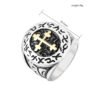 Magic Ring~316L Stainless Steel Men's Rings Hot Cool Fashion Cross Ring For Men Black Titanium Vintage Male Rings anel masculino HF439