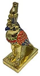 Magic  Collection~7 Miniature Egyptian Figurines : Horus The Falcon, Khufu Ship, Babi The Baboon, Bastet Cat, Falcon, Anke, 2.25"-3.25" Tall