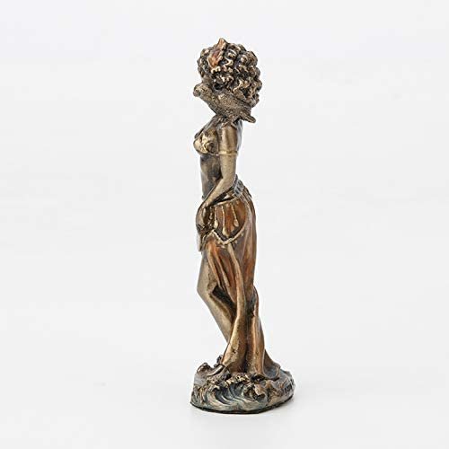 Magic  Collection~3 1/2 Inch Oshun Santeria Orisha Goddess of Love, Beauty and Marriage Cast Resin Hand Painted Antique Bronze Finish Statue Home Decor