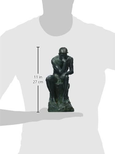 Magic  Collection~Design Toscano QL0197710 Rodin's Thinker Man Statue, Medium, 10 Inch, Polyresin, Bronze Verdigris Finish