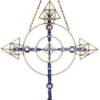 Crystal Healing Tool - Planetary Christ Cross Deva - Gold