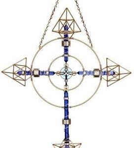 Crystal Healing Tool - Planetary Christ Cross Deva - Gold