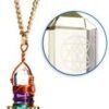 Crystal Pendant Necklace Healing Tool Etheric Weaver® Pyramid Cut Quartz Crystal Pendant Pendulum Worn at The Heart Center
