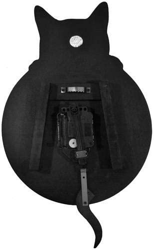 Animal Collection~ Kitten Tickin' Clock 25cm Brown