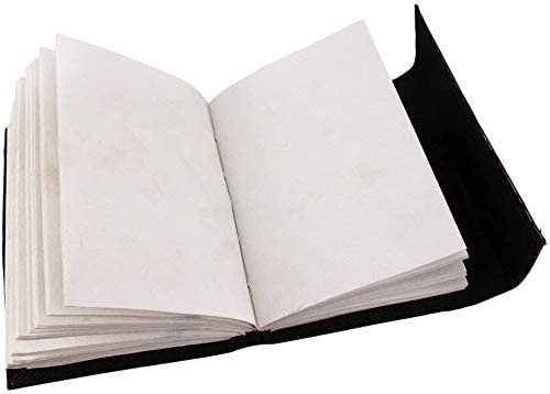 Witchcraft~DOUBLE DRAGON Blank Page BOOK Handcrafted Leather Writing Unlined 5 x 7 JOURNAL (Brown)