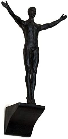 Magicun  Collection~Haute Collage Bronze Rock Climbers Set of 3 Figurines Wall Climbing Trio Men x3 Sculptures Poly Resin Statue Large Ornaments Wall-art