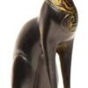 Discoveries Egyptian Imports Bastet Cat Goddess Statue - Black - 5.5" Tall - Made in Egypt
