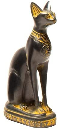 Discoveries Egyptian Imports Bastet Cat Goddess Statue - Black - 5.5" Tall - Made in Egypt