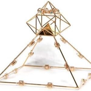 Meditation Pyramid for Healing - Head Meditation Pyramid with Amplified Solar Orb Solar Form Capstone & 16 Quartz Crystal Etheric Weavers®