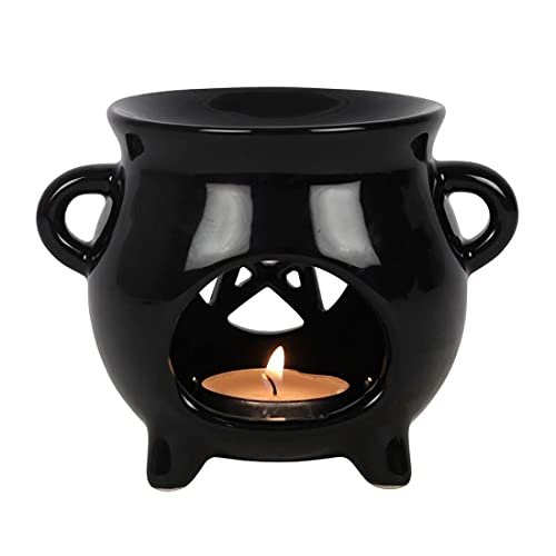 Something Different Pentagram Cauldron Oil Burner (One Size) (Black)