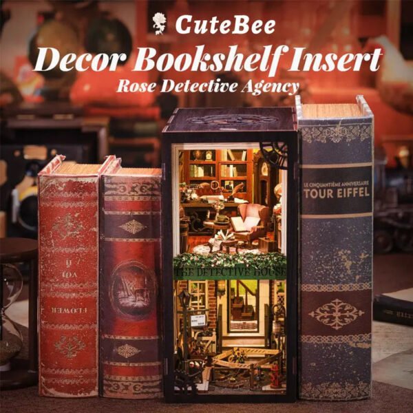 【HOT SALE/ the BEST GIFT/EXQUISITE Decorations/Magic Pharmacist】Cutebee DIY Book Nook Kit Miniature House Magic Pharmacist Gift Ideas Bookshelf Insert for Birthday Gift with Cover